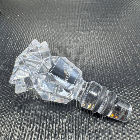 Miller Rogaska Decanter Stopper Clear Lead Crystal Slovenia New in Box Signed - Picture 9 of 13